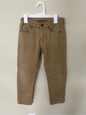 U.S. Polo Assn. Boys Khaki Slim Straight Denim Jeans Size 10